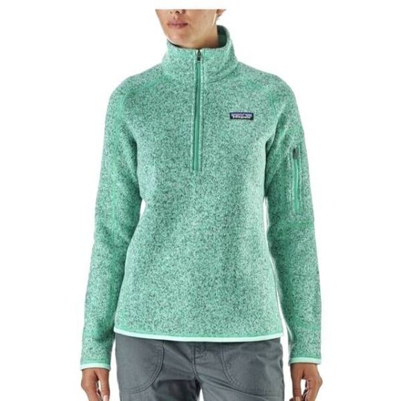 Patagonia Better Sweater 1/4 Zip Jacket Bend Blue Teal Sz S - Picture 1 of 5